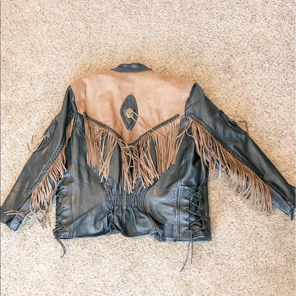 Hot Leathers Fringed Motorcycle Jacket - Picture 2 of 8